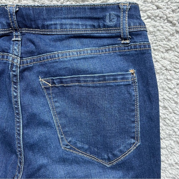 Kensie Jeans Womens 6 Effortless Ankle Mid Rise Dark Wash Stretch Classic Holes - Picture 4 of 5